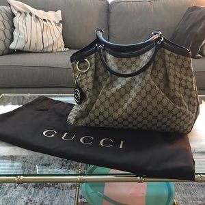 Gucci Sukey Canvas Hobo Bag